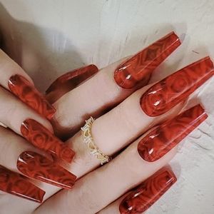 Press on Nail 24 pieces Floral False Nails New-